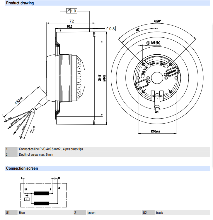 AC centrifugal fan -R2E140-BR64-23(1)